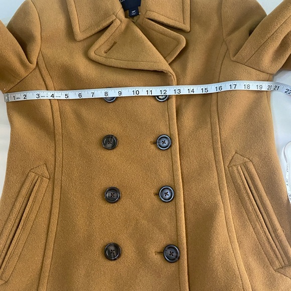 LANDS’ END Camel Wool Blend Classy Preppy Short Peacoat SZ 10P - Picture 7 of 8